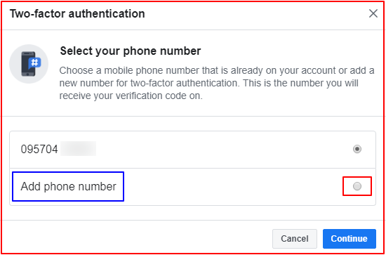 Facebook two step verification